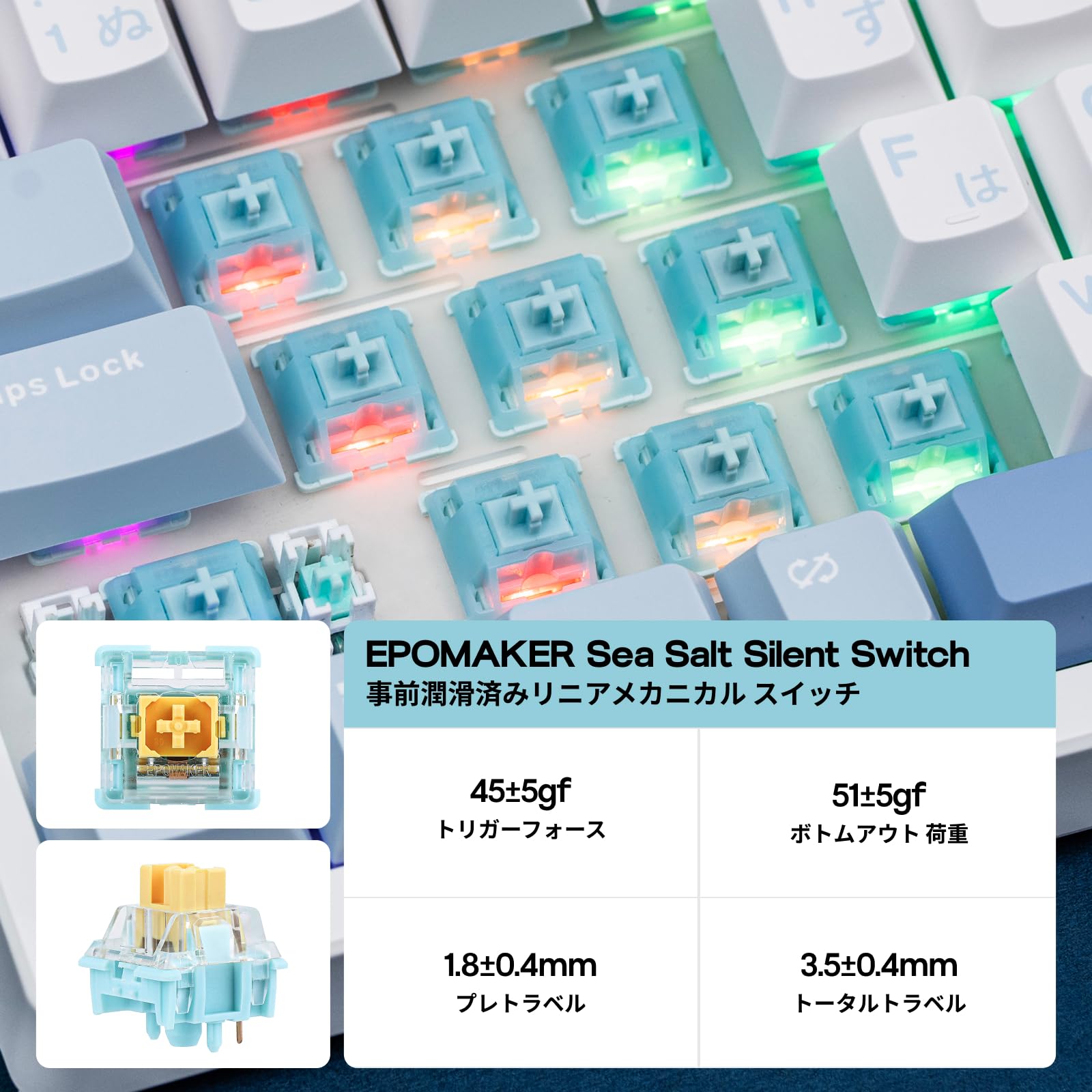 Amazon | EPOMAKER TH108 JIS 日本語配列 フルサイズワイヤレス