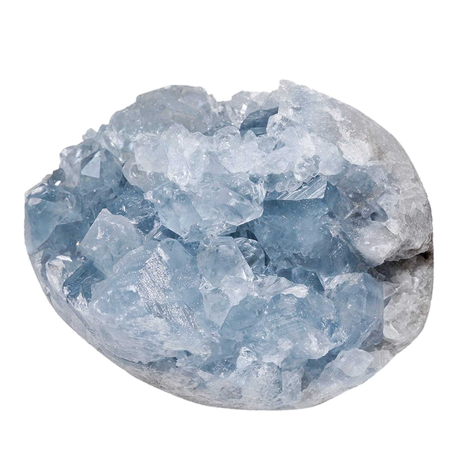 Nupuyai Irrégulière Célestite Pierre Brute Amas de Cristal Naturel, Kyanite Bleu Cluster, Quartz Geode Spécimen Pierres, Grappe Célestite Minérale pour Décoration Collection, 220-300g