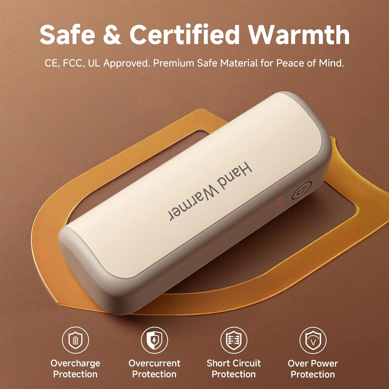 Hand Warmers Rechargeable 2 Pack, Magnetic Electric Hand Warmer 3 Settings Portable Pocket Heater 360°Heating, Gifts for Men Women Camping,Hunting,Golf,Travel Essentials - Image 4