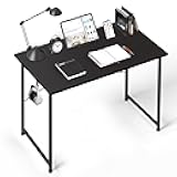 Computer Desk Home Office Work Study Writing Modern Simple Table with Headphone Hooks