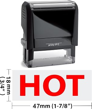 Trodat 4912 Self Inking Rubber Stamp w. HOT H01 Red Ink