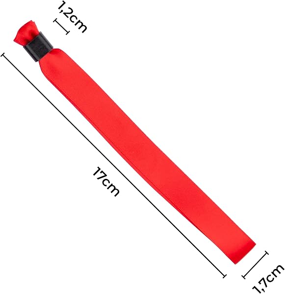 iboo – Pulseras de Tela cinta de raso - Pulseras Desechables de Identificación y Seguridad para Eventos, Fiesta - Cierre de Plástico Unidireccional. - 3