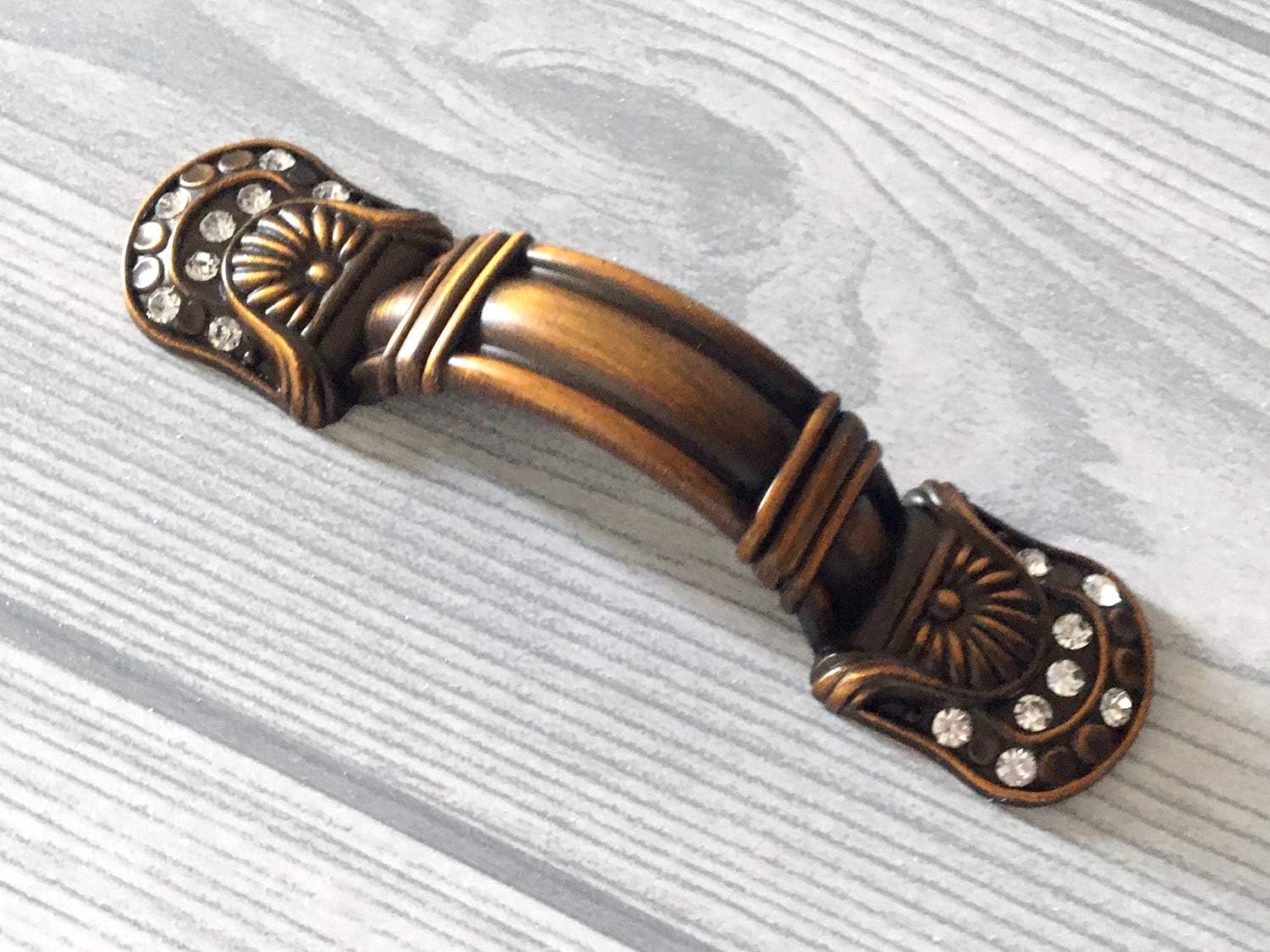 2 1/2" C-C Crystal Drawer Pull Glass Cabinet Handle Knob Dresser Pulls Door Handles Antique Brass Copper Kitchen Hardware 2.5" 64 mm Centers/C-C:2.5" (Size : L:4.1" (105 mm)/C-C:2.5" (64 mm))