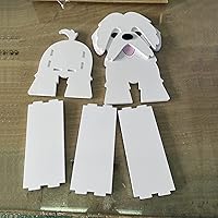 Vista 4 de Adorables macetas de interior para cachorros, maceta para mascotas y perros, maceta para suculentas con drenaje Shih Tzu, macetas para exteriores