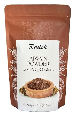 Raslok Ajwain Powder | Carom Seed Powder | Trachyspermum ammi | Ajowan Powder 3.52, Ounces