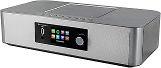 soundmaster ICD2020 Complete Network Music Centre with Spotify, Internet Radio, FM Radio, Digital DAB Radio and CD Player, plus Alarm Clock, WiFi, UPnP, DNLA, App Control (Silver)