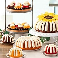 Vista 2 de Palksky Mini tubo estriado de silicona 6-cavidad (3PCS), multi-cavidad pequeña pastel hornear pan, mini moldes para chocoflan