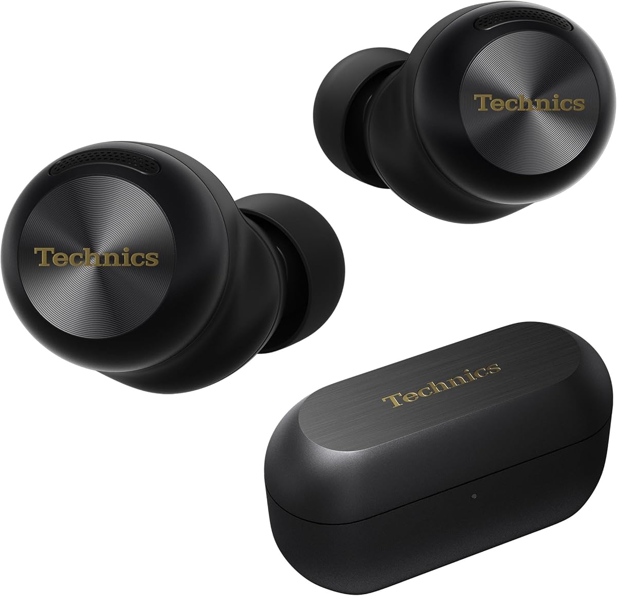 Technics Reference Class Hi-Fi Wireless Earbuds, Dolby Atmos, Head Tracking, Adaptive Noise Cancelling, 3 Device Multipoint, 10-hr Battery, Wireless Charging, in Ear Headphones - EAH-AZ100-K (Black)