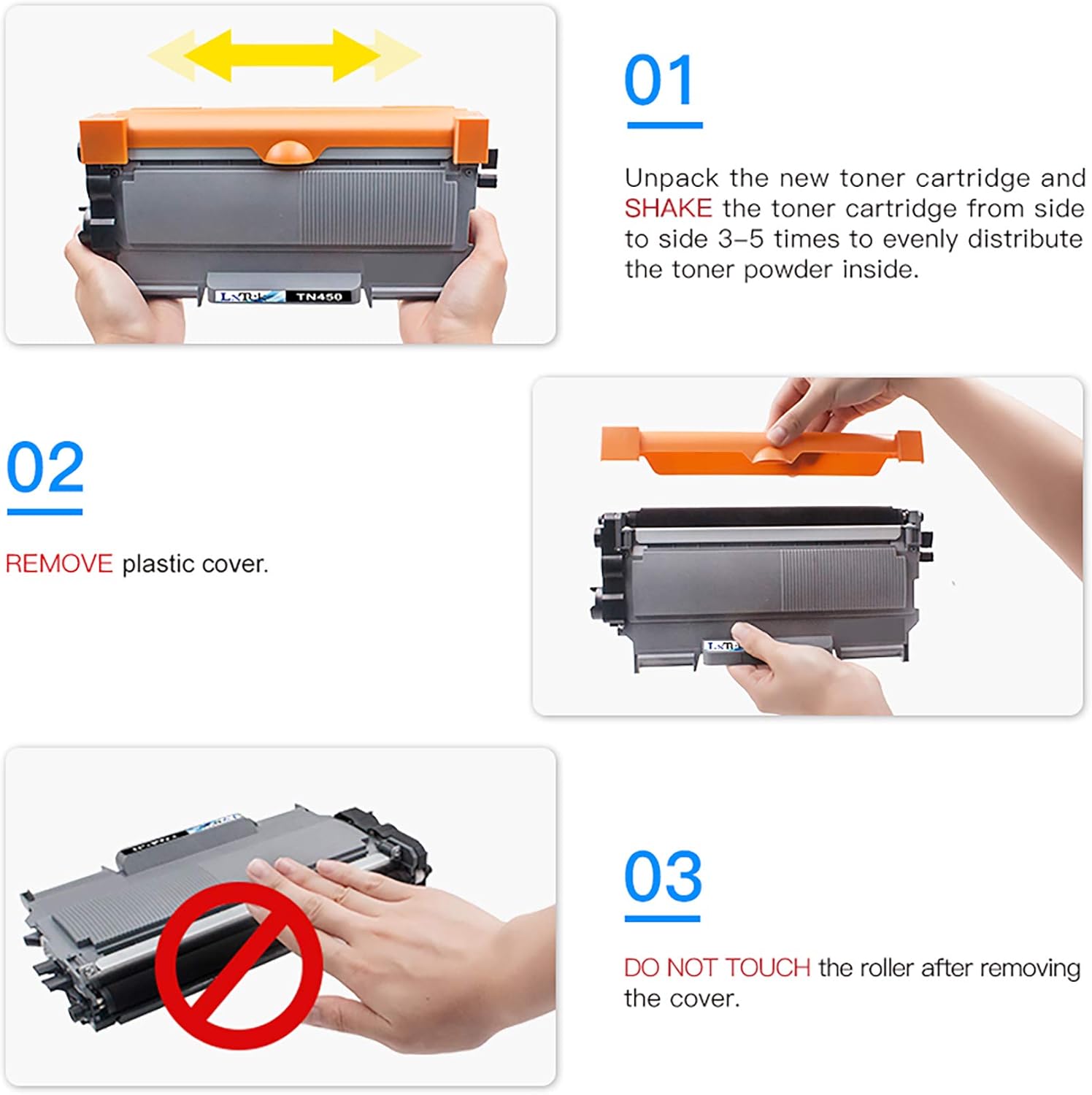 LxTek Compatible Toner Cartridge & Drum Unit Replacements for Brother TN450 TN-450 DR420 DR-420 to use with FAX-2940 FAX-2840 MFC-7240 HL-2270DW Printer (2 Toner Cartridges, 1 Drum Unit, 3 Pack)