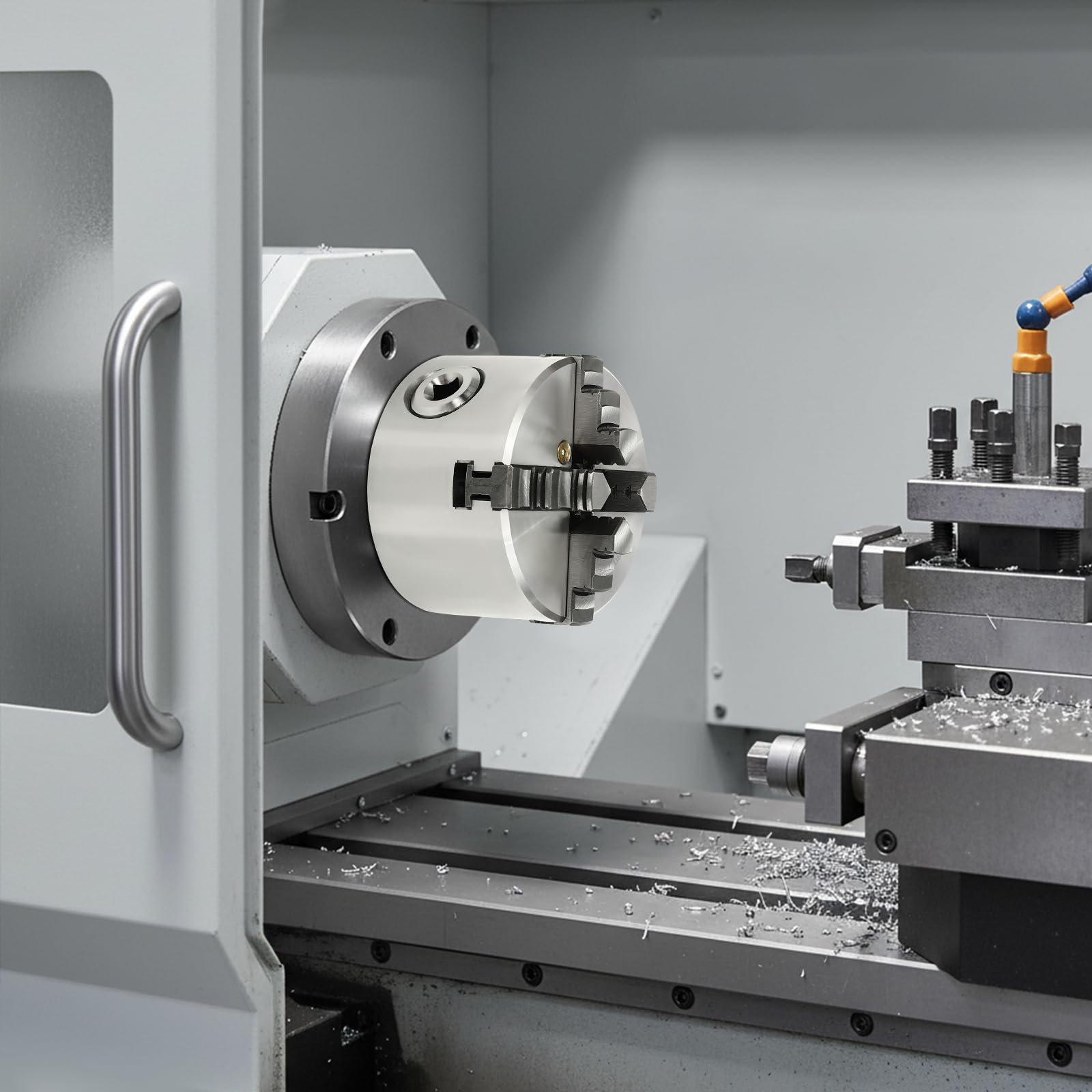 Drehbankfutter 80mm, Selbstzentrierendes Vierbackenfutter mit Selbstzentrierungsfunktion, 4 Backenfutter Drechselbank für Schleifmaschinen und Fräsmaschinen