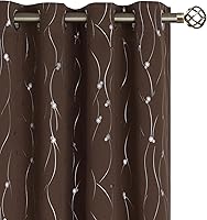 Vista 177 de BGment Room Darkening Curtains 95 Inches Long, Grommet Thermal Insulated Blackout Curtains with Wave Line and Dots Printed for Bedroom, 2 Panels