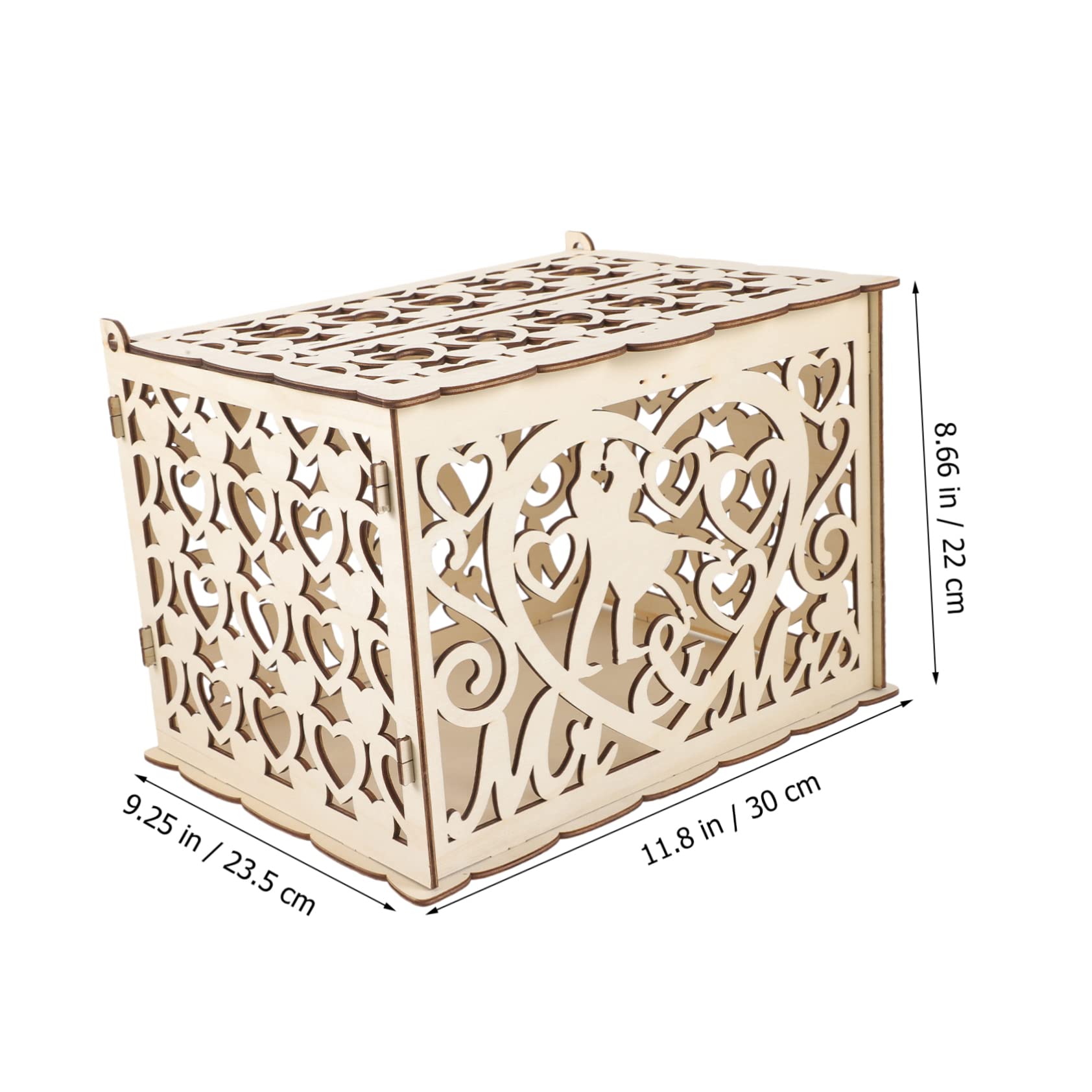 ULTECHNOVO Scatola per Carte Nozze Incisione Scatola Biglietti e Buste Matrimonio Ricevimento Decorativa Keepsake Box