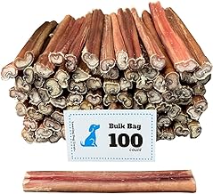 Amazing Dog Treats - 6 Inch Medium Size Bully Sticks (100 Count) - Bulk Bully Sticks for Dogs - No Hide Bully Stick Dog Bones