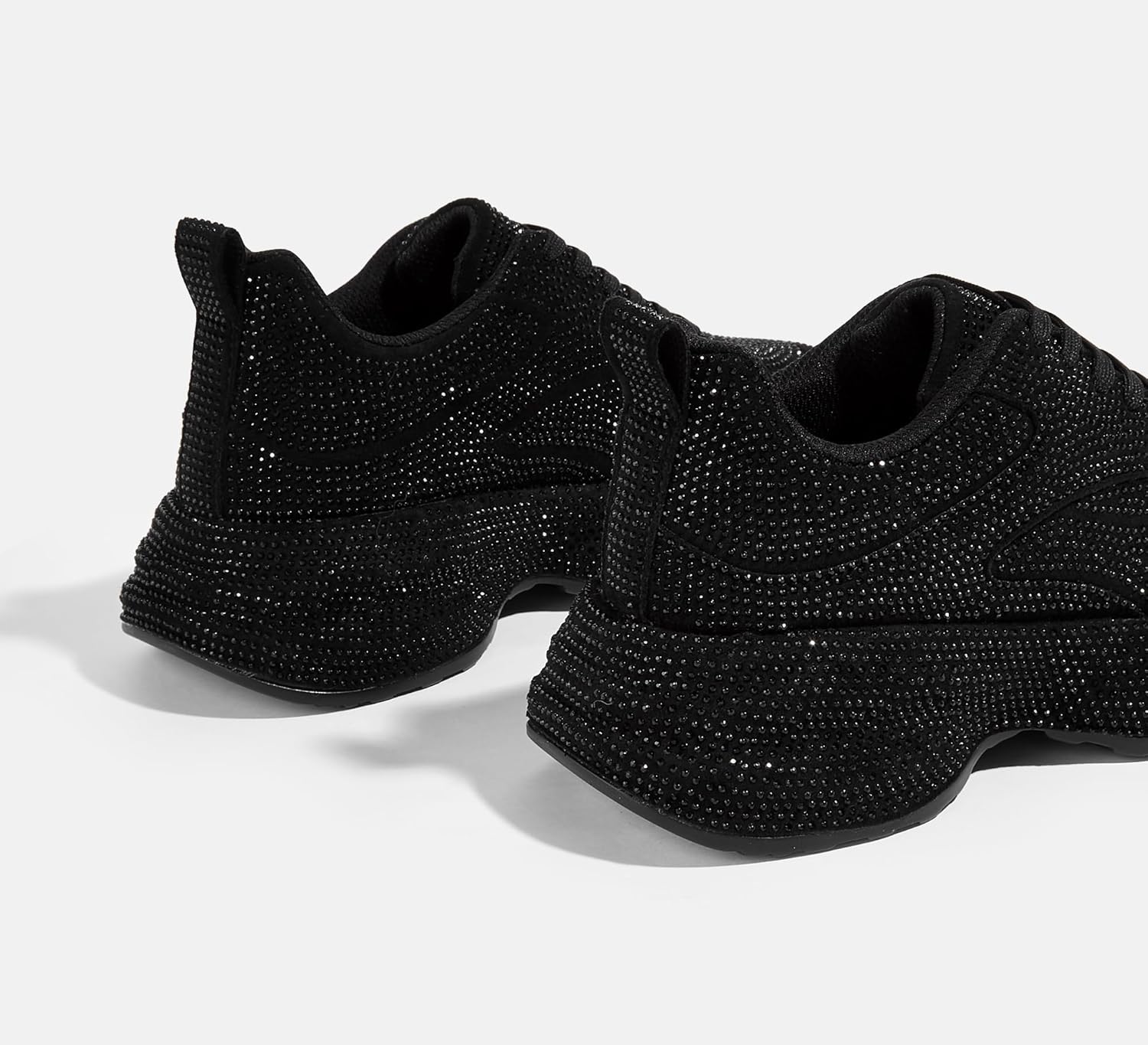 LUCKY STEP Rhinestone Chunky Sneakers for Women Fashion Platform Sparkly Dad Casual Shoes Lightweight Tennis Walking Sport Footwear - Image 8