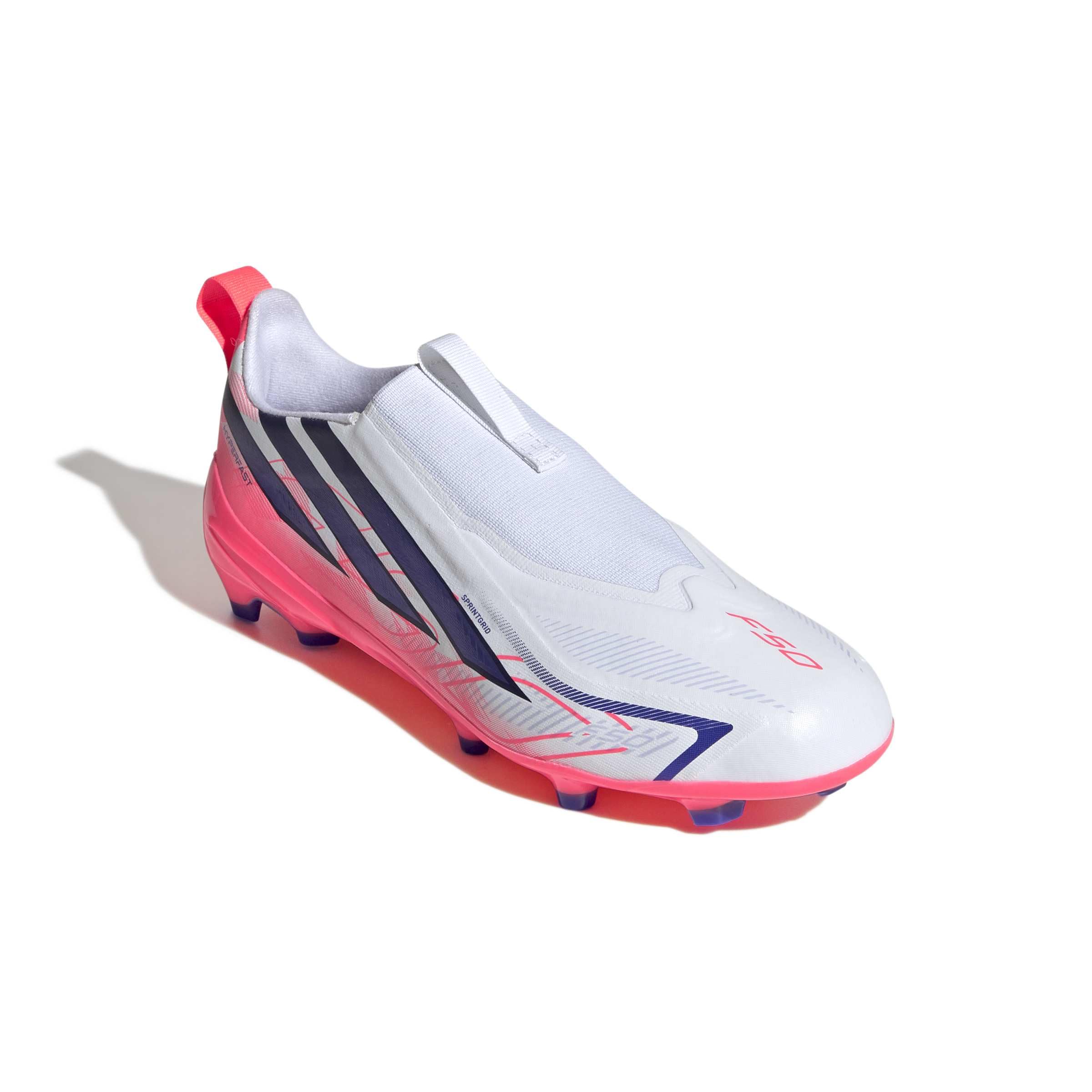 Adidas F50 Hyperfast League Laceless Firm Ground Football Boots Kids SCARPEUnisex - Bambini e Ragazzi