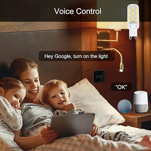 Miniatura 3 de Bombilla inteligente WiFi G9, 3.5 W  40 W, compatible con Alexa Google Home, regulable, blanco sintonizable (2700 K-6500 k), control remoto de