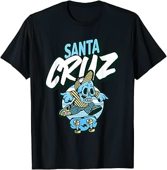 Amazon.com: Santa Cruz California Vintage Skeleton T-Shirt