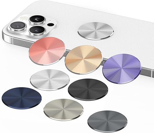 Paquete de 2 adhesivos para placa de metal para soporte magnético de teléfono de automóvil, adhesivo para cuna (compatible con soportes magnéticos),