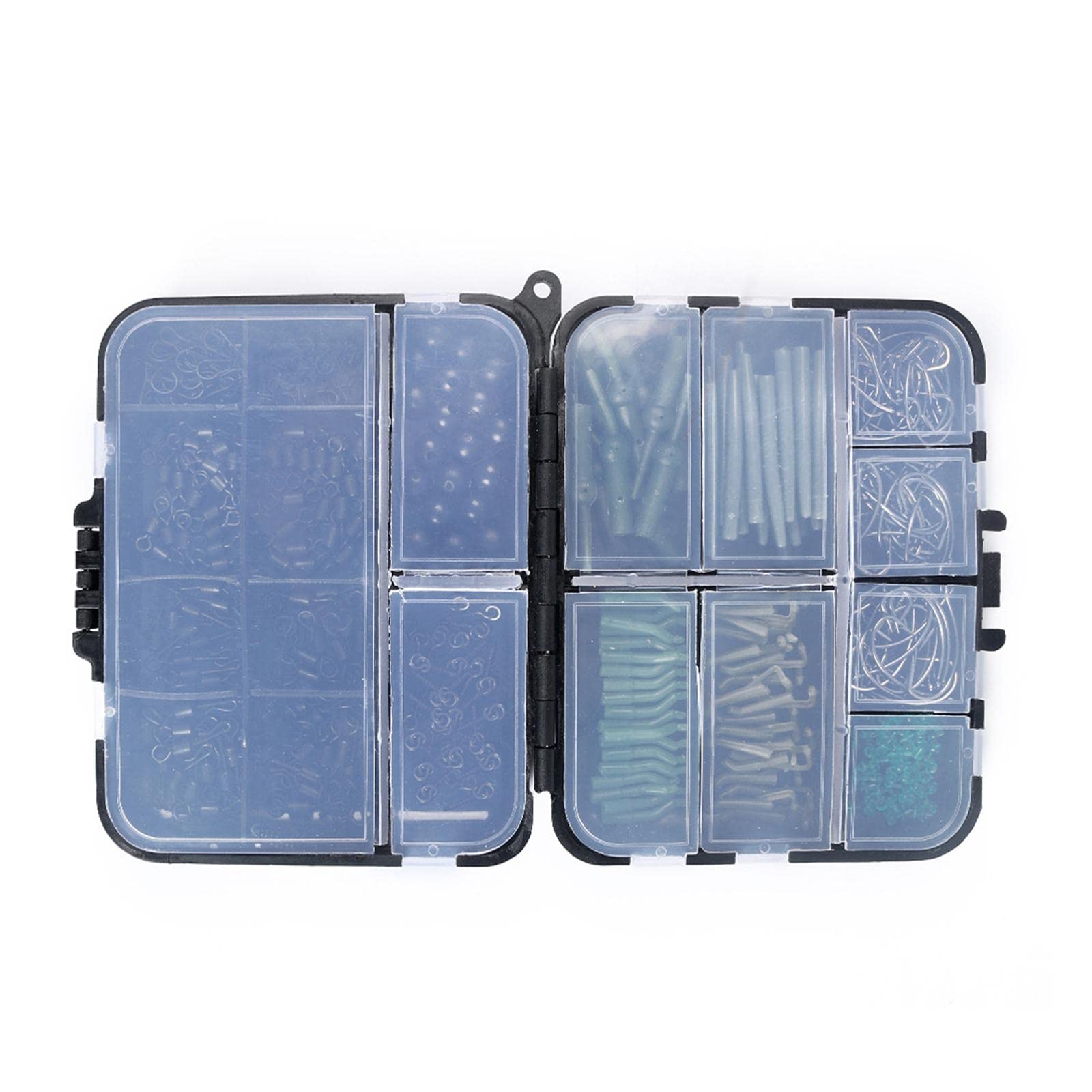 Gralara 420 Pièces D'accessoires de Pêche à La Carpe : Manchons en Silicone Anticorrosion pour La Pêche/côtière, émerillons à Roulement, Hameçons N