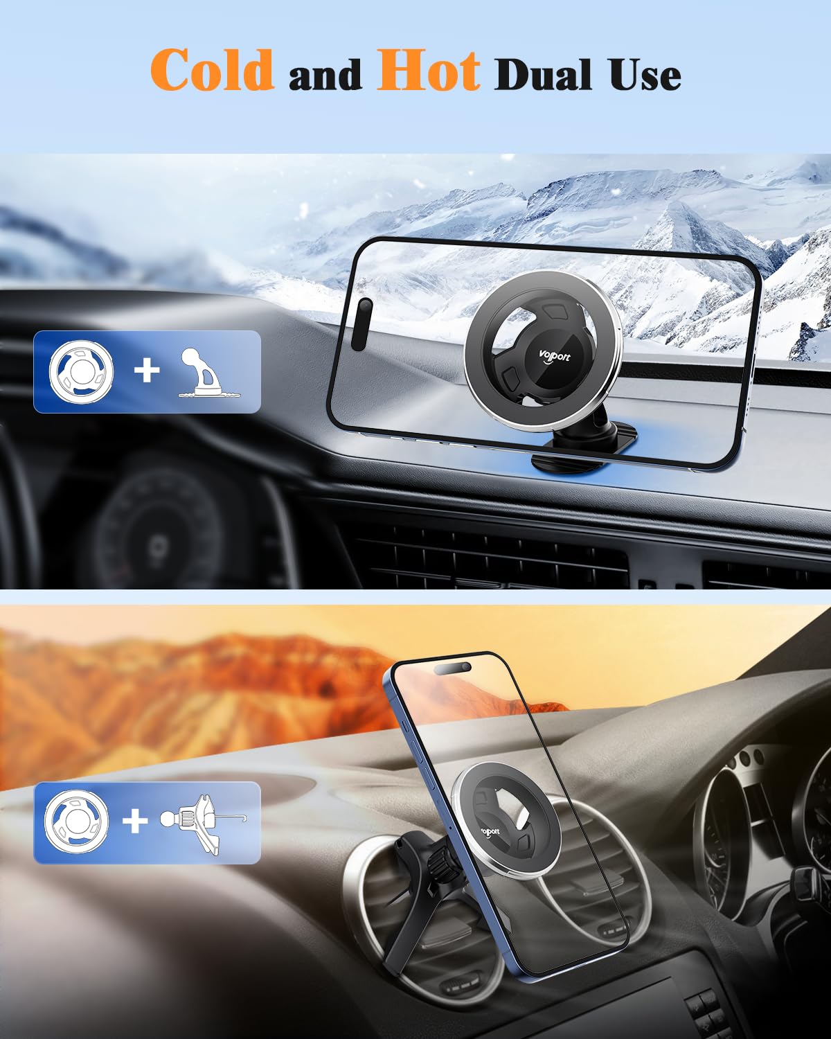 UGREEN Supporto Telefono Auto per Magsafe d'Aria Bocchetta, Porta Cellulare Macchina Magnetico