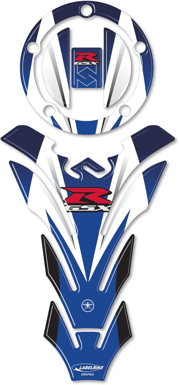 labelbike - GSX-R Tank Protection 3D Resin Stickers Kit for GSXR Motorcycles - Blue