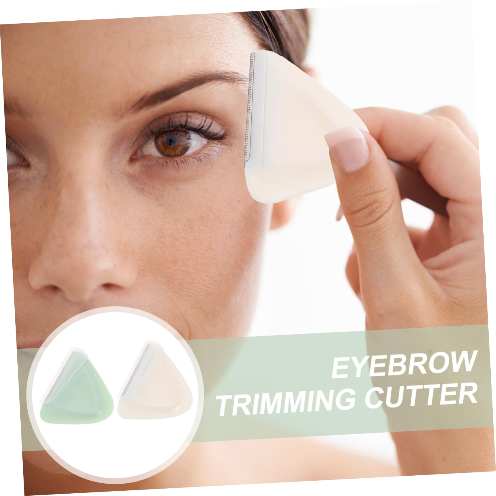 PLAFOPE 4pcs Eyebrow Shavers Face Razor Brow Razor Micro Trimmer Stainless Steel Blades Protective Mesh Pouch Trim Eyebrows Anywhere