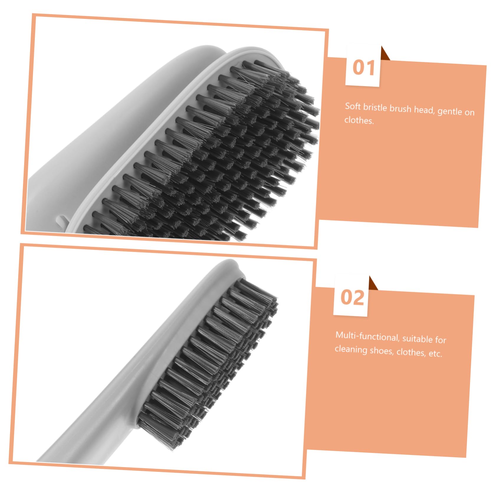Hemobllo Cepillo Adecuado para Limpieza Delicada de Limpieza Doméstico Cerdas Suaves de Nylon y Mango Ergonómico de Abs para Lavado de Ropa y Zapatos en Bañeras y Prendas