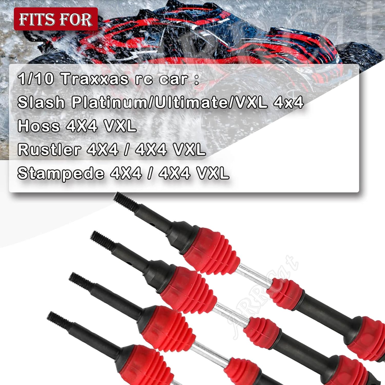 Buy ARRCat Drive Shaft CVD Axles Upgrades for 1/10 Traxxas Rustler 4X4 Slash Stampede Hoss VXL