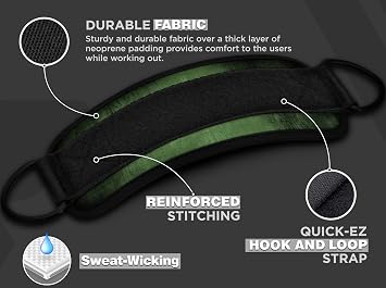 RDX Ankle Straps for Cable Machines – 7MM Neoprene Padded 10x4 Adjustable Gym Cuffs with Dual D-Rings – Weight Attachments for Wrist Glutes Leg Kickbacks Hip Abduction Strength Workouts – Men Women