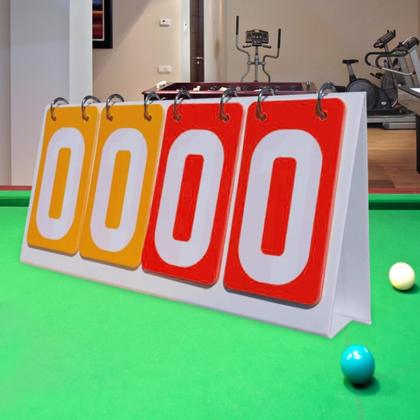 Flip Score Board Score Counter Multi Sports Scoreboard Table Score Flipper for Tennis Ball, Yellow Red