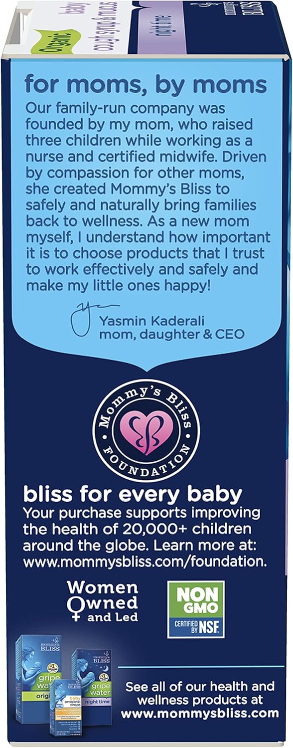 Mommy's Bliss Organic Baby Cough Syrup & Mucus Night Time, Contains Organic Agave and Ivy Leaf, Made for Babies 4 month+, 1.67 Fluid Ounces : Health & Household
