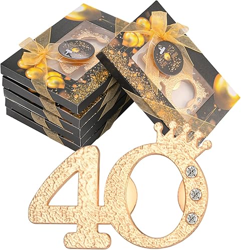 50 paquetes de 40 abridores de botellas para fiestas de cumpleaños de 40 años, regalos o recuerdos para invitados, 40 aniversario de boda, fiesta