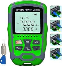 Dry Cell A-M70 VFL Visual Fault Locator 15KM & OPM Portable Optical Power Meter (FC/SC/ST) & RJ45 Network Test Portable Fiber Optic Tester ‑70 to +10 1pc FC to LC Adapter