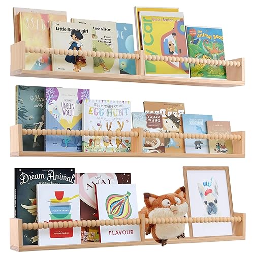 Nursery Book Shelves for Kids Rooms - 32 Inches Floating