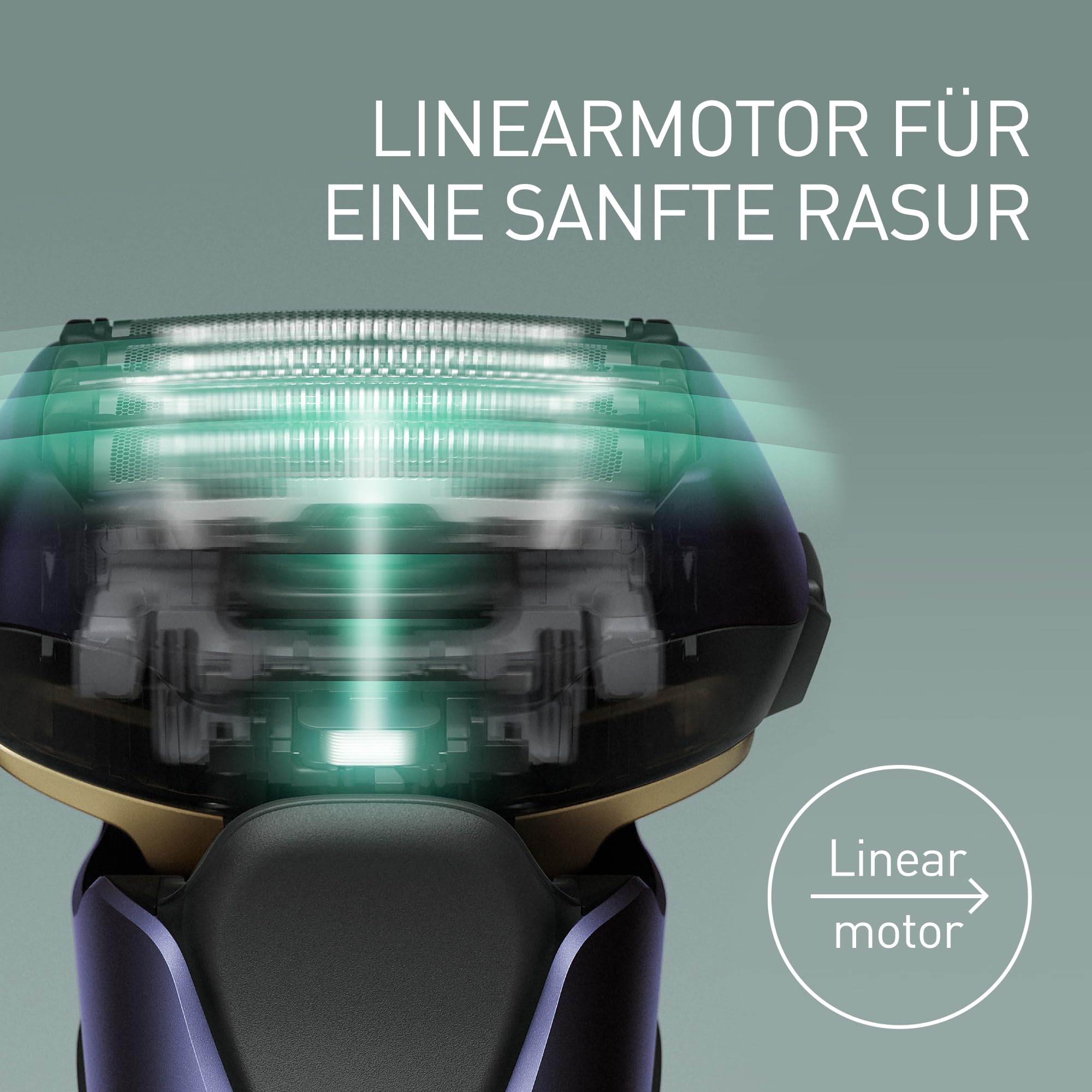 Panasonic Series 800 ES-LV67 Elektrischer Nass- & Trockenrasierer, 5-fach-Scherkopf, Linearmotor, Bartsensor, Navy Blau