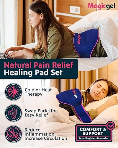 Miniatura 2 de Magic Gel Bolsa de hielo para aliviar el dolor de espalda 1 paquete reutilizable para terapia de calor o frío Alivio para el lumbar, nervio