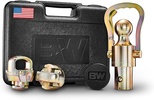 B&W Trailer Hitches Kit de bola de cuello de cisne y cadena de seguridad OEM para camiones FordGMNissan GNXA2061