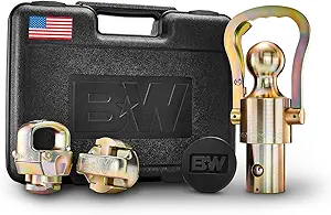 B&W Trailer Hitches American-Made OEM Gooseneck Ball & Safety Chain Kit for Ford, GM, Nissan - GNXA2061