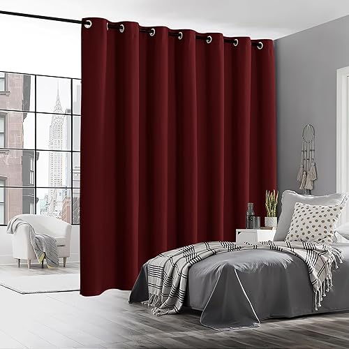 Miniatura 6 de RYB HOME Cortinas de Fondo Opacas - Persianas Verticales Extra Anchas para Ventanas de Dormitorio Cortinas Opacas Cortinas para Puerta Corrediza de