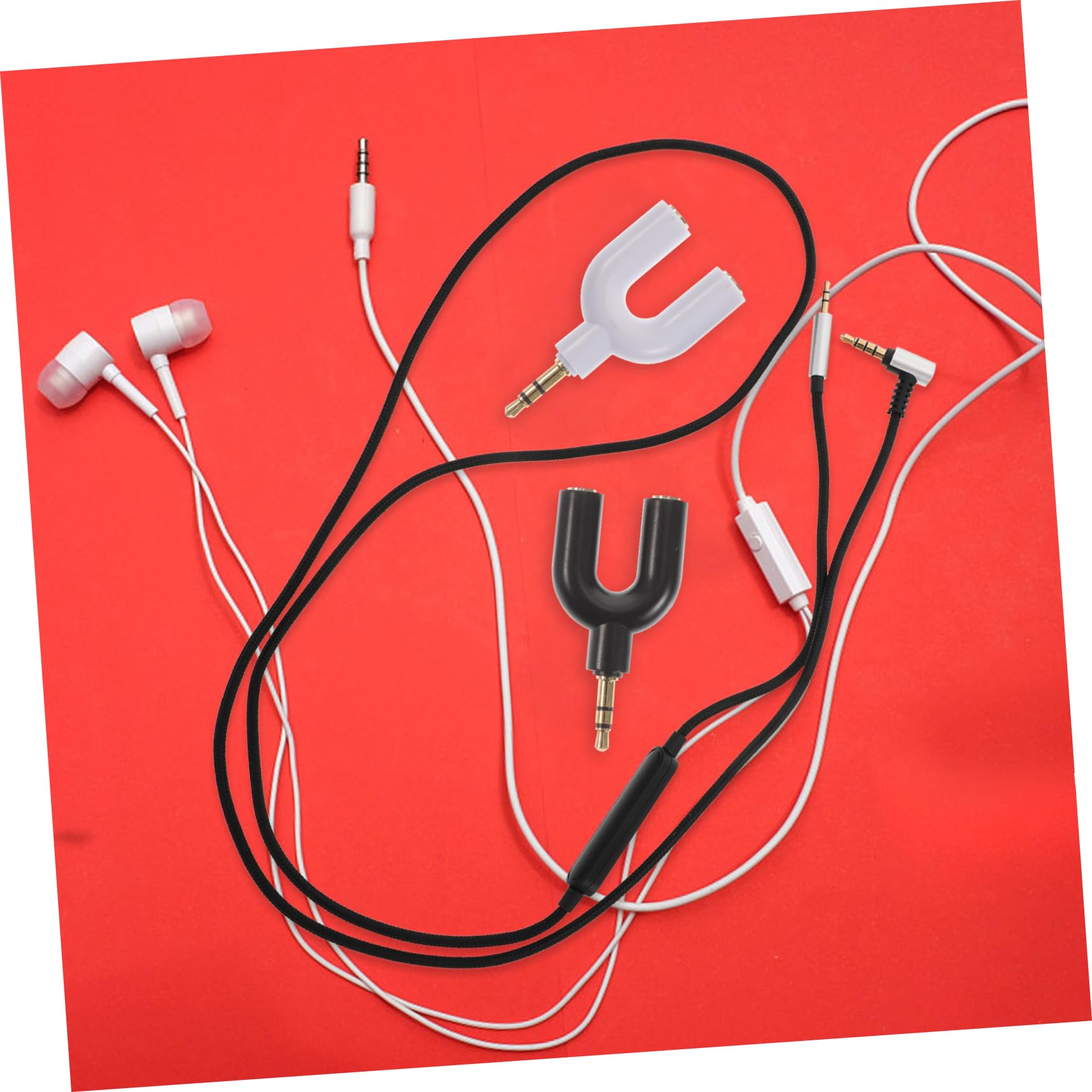 HEMOTON 30 Pz adattatore audio adattatore per cuffie Splitter per cuffie a 2 vie divisore jack Adattatore 1/2 sdoppiatore audio da 3,5 mm auricolare distributore Linea audio amanti