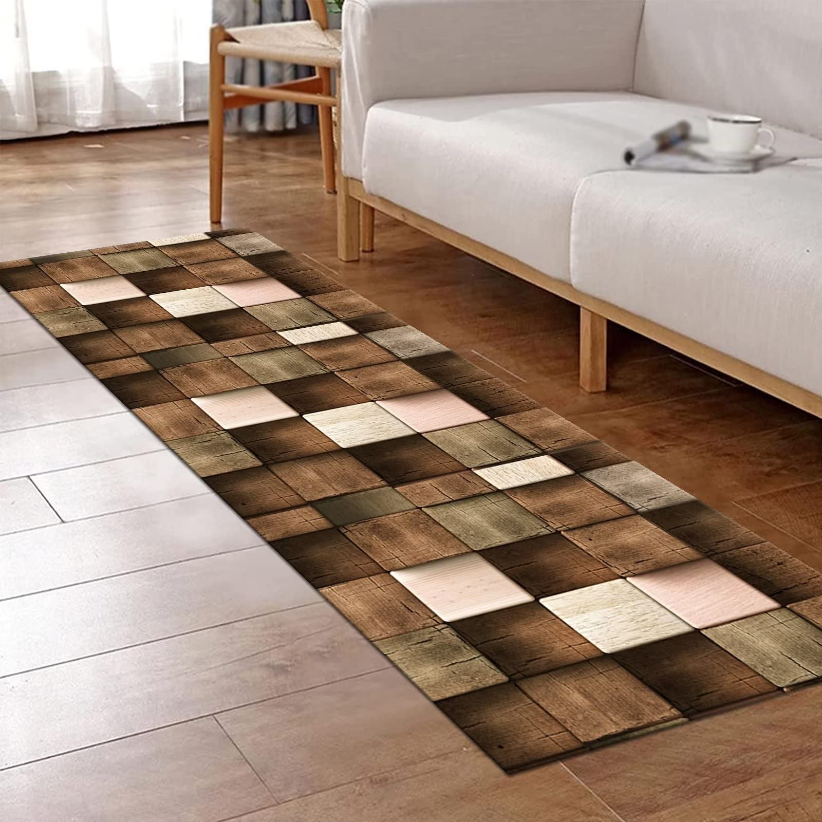 Tapis De Couloir Lavable 40x100 Cm - Antidérapant, Absorbant - Pour Cuisine, Entrée, Salon - Polyester, épaisseur 7 Mm