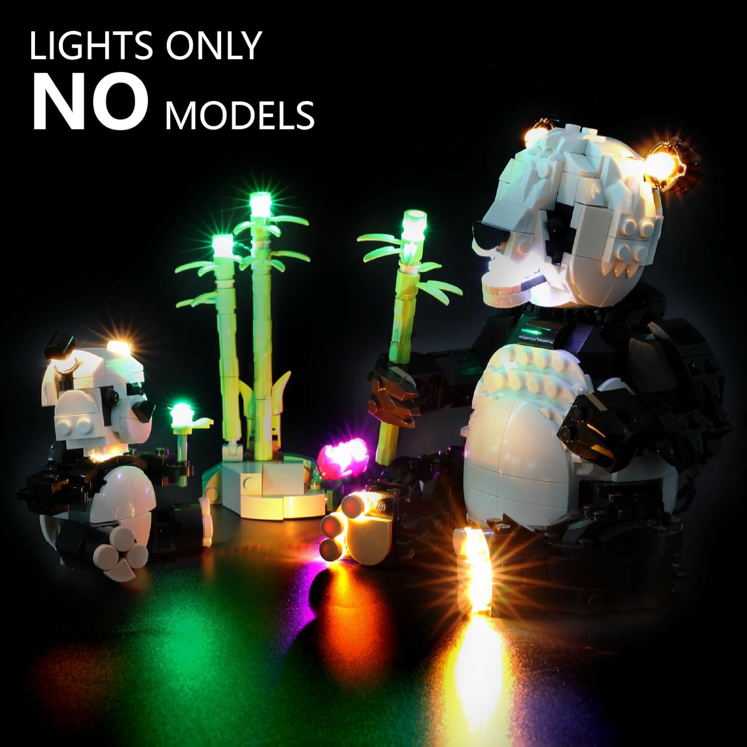 LED Light Kit for Lego Wild Animals Panda Family 31165 – Compatible with Lego Creator 3-in-1 Building Set, Lighting for Panda Model - NOT Included The Model Set