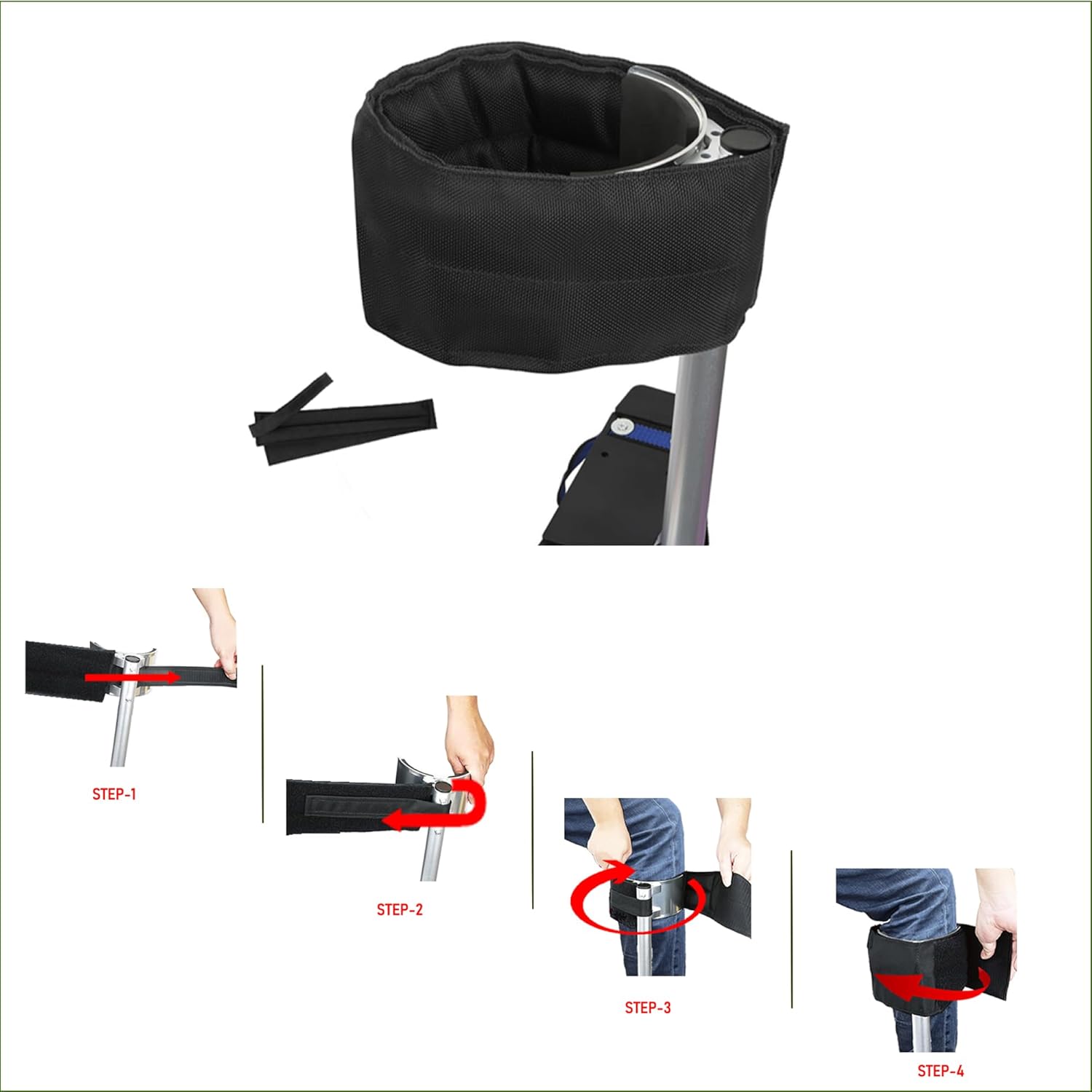 Drywall Stilt Straps 2Pcs Premium Padded Foam Drywall Stilt Straps, Heavy Duty and Stability Comfortable Wearing and Pressure Relief, Compatible with All Stilt Brands