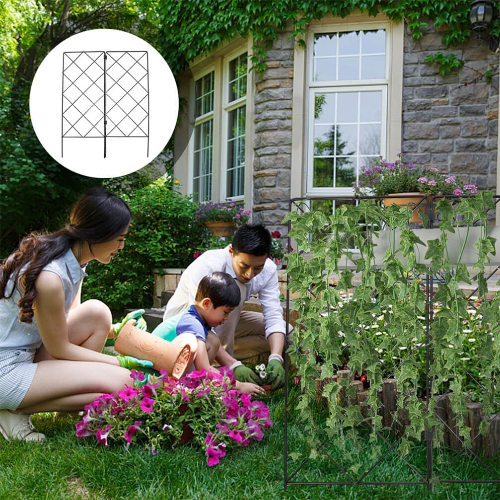 VANZACK 2pcs Sturdy Plant Climbing Trellis Garden Support Rack for Indoor and Outdoor Vines Multi-Functional Plant Support Frame