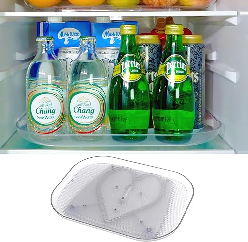 Lazy Susan - Organizador giratorio para refrigerador, cuadrado Lazy Susan para refrigerador, 15.67 pulgadas, Lazy Susan para gabinete, mesa,