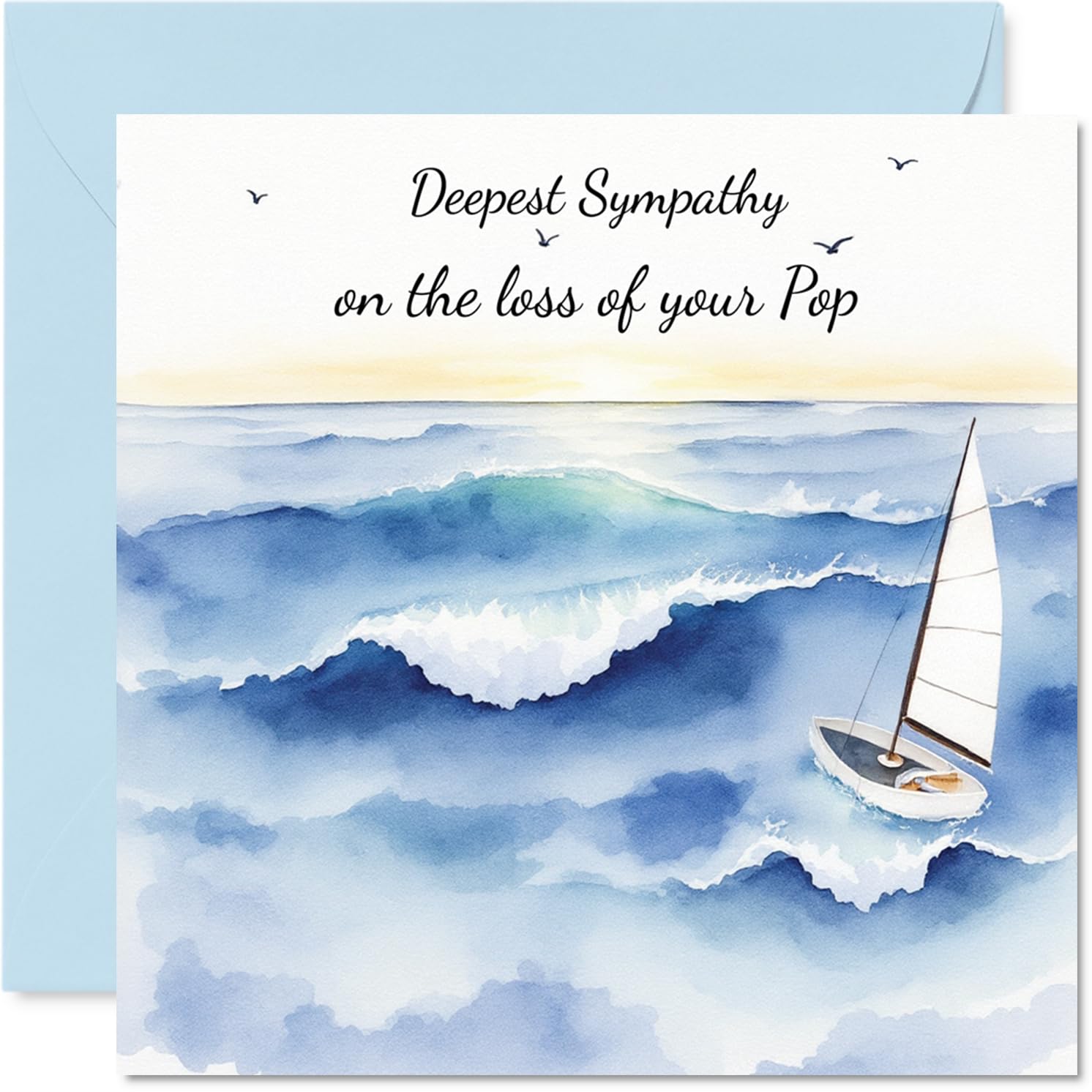 Sympathy Card Loss of Pop, Sail into the Sunset