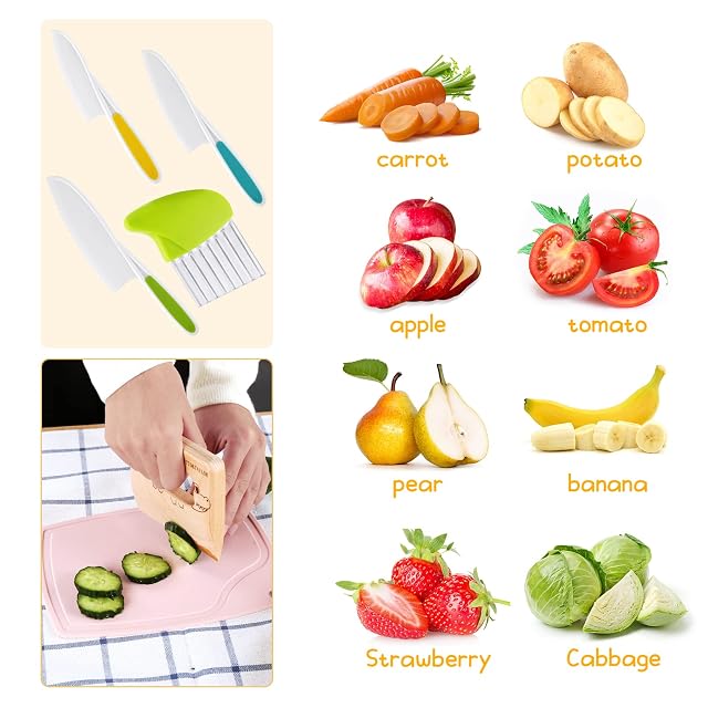 Foto 6 de 8 de LETTO & TAILOR Set de Cuchillos de Cocina para niños de 24 Piezas, Que Incluye Cuchillos de Cocina para niños