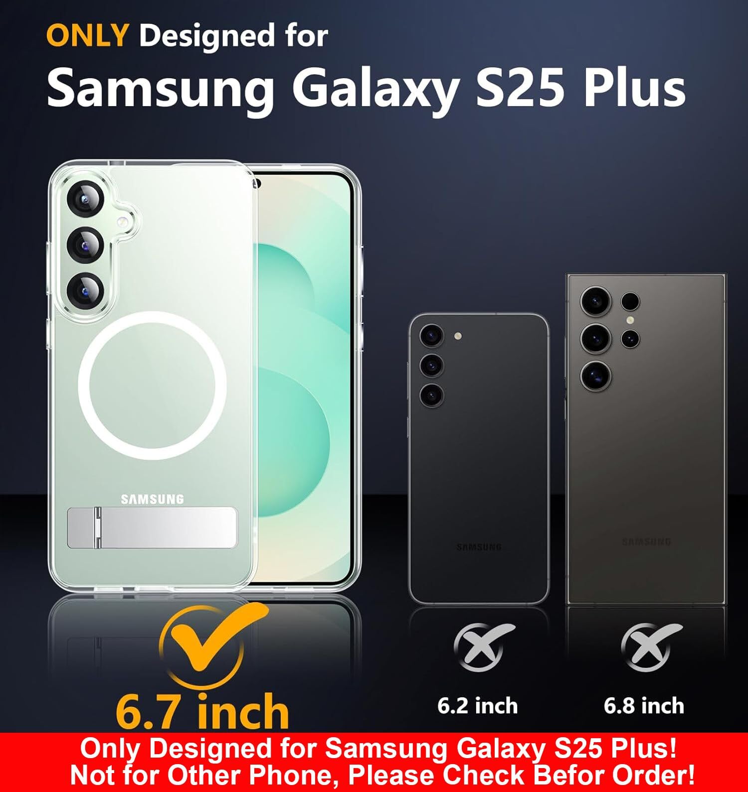 Amazon.com: SPIDERCASE Magnetic for Samsung Galaxy S25 Plus Case