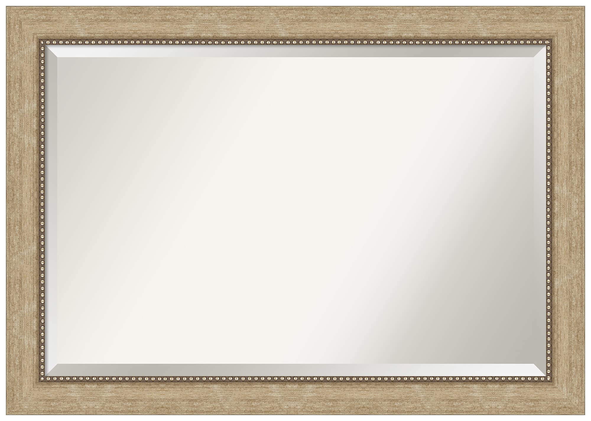 Amanti Art Bathroom Mirror, Astor Champagne Wall Mirror for use as Bathroom Vanity Mirror Over Sink (29 x 41 in.) Beveled Mirror, Gold Mirror, Casual Mirror from WI, USA similar to lock picture 