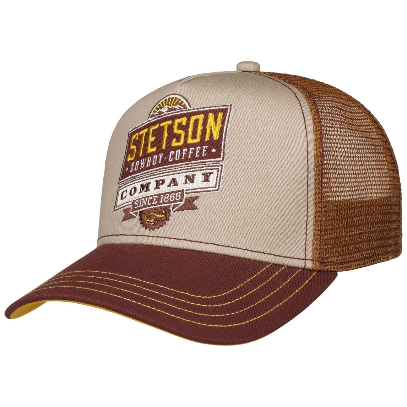 Stetson Cowboy Coffee Truckercap Snapback Damen und Herren Sommer Winter